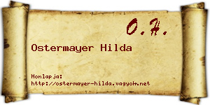 Ostermayer Hilda névjegykártya